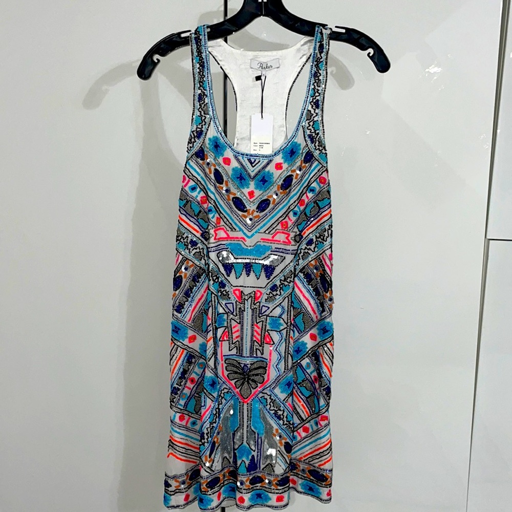 NWT Parker beaded sequin embellished dress
